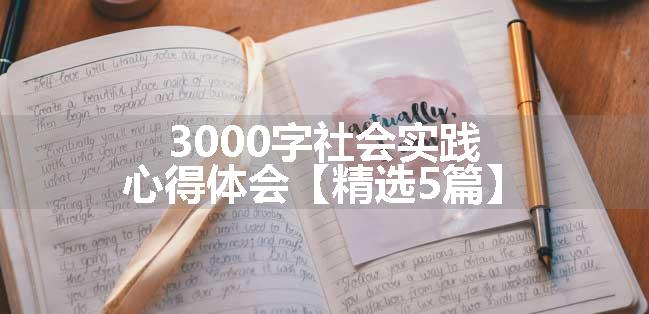 3000字社会实践心得体会【精选5篇】