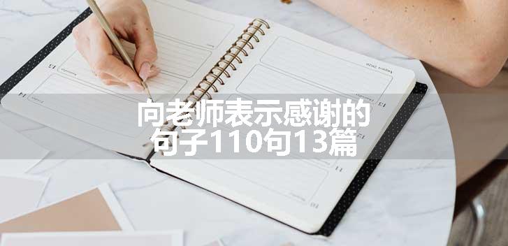 向老师表示感谢的句子110句13篇