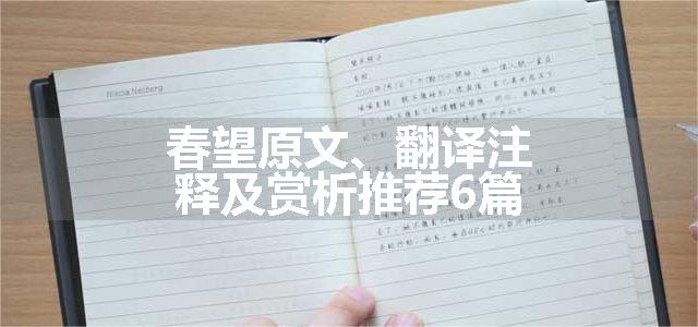 春望原文、翻译注释及赏析推荐6篇