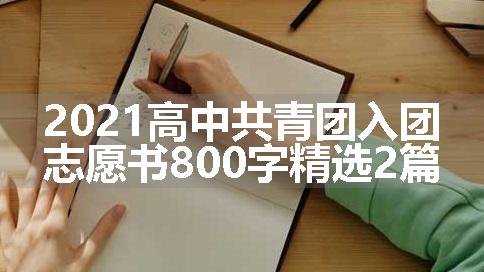 2021高中共青团入团志愿书800字精选2篇