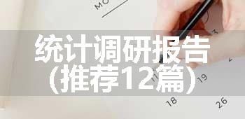 统计调研报告（推荐12篇）