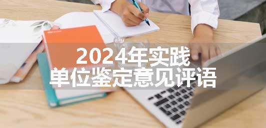 2024年实践单位鉴定意见评语