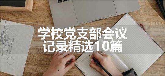 学校党支部会议记录精选10篇