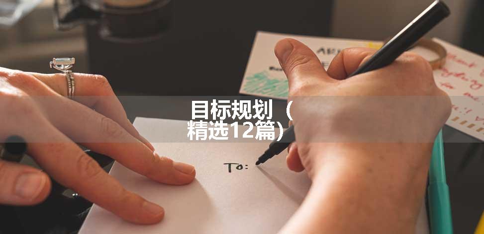 目标规划（精选12篇）