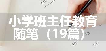 小学班主任教育随笔（19篇）