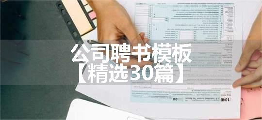 公司聘书模板【精选30篇】