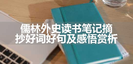 儒林外史读书笔记摘抄好词好句及感悟赏析