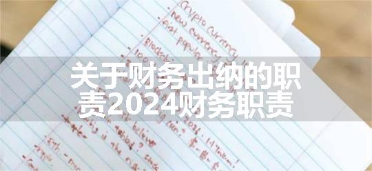 关于财务出纳的职责2024财务职责