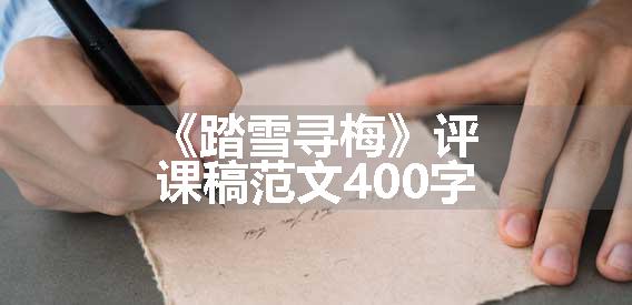 《踏雪寻梅》评课稿范文400字