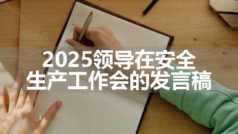 2025领导在安全生产工作会的发言稿