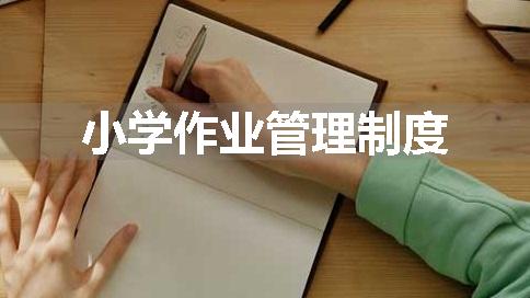 小学作业管理制度