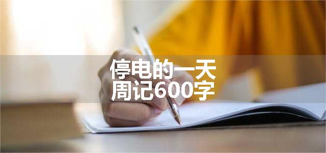 停电的一天周记600字
