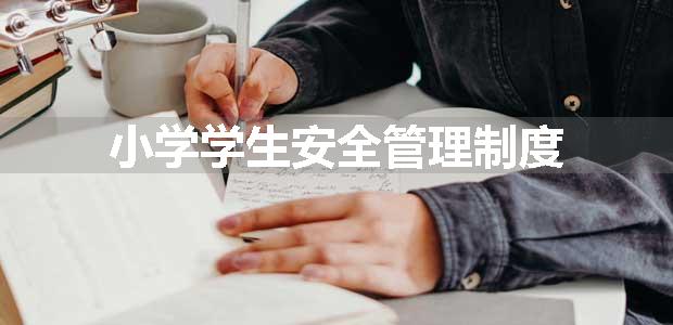 小学学生安全管理制度