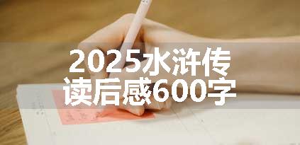 2025水浒传读后感600字