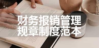 财务报销管理规章制度范本
