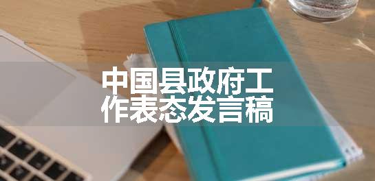 中国县政府工作表态发言稿