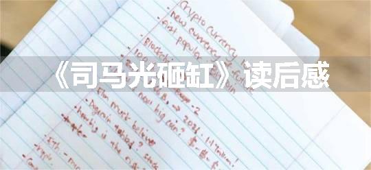 《司马光砸缸》读后感