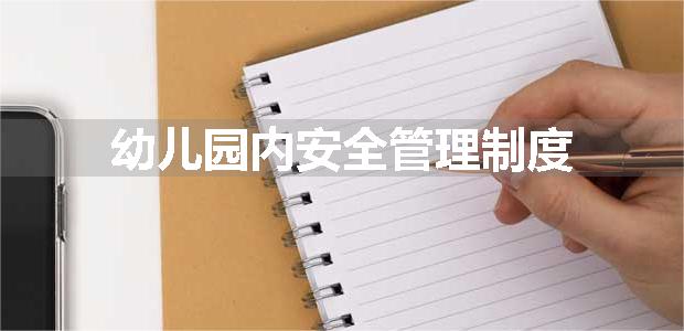 幼儿园内安全管理制度