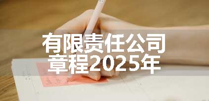 有限责任公司章程2025年