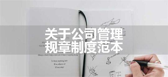 关于公司管理规章制度范本