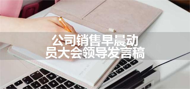 公司销售早晨动员大会领导发言稿