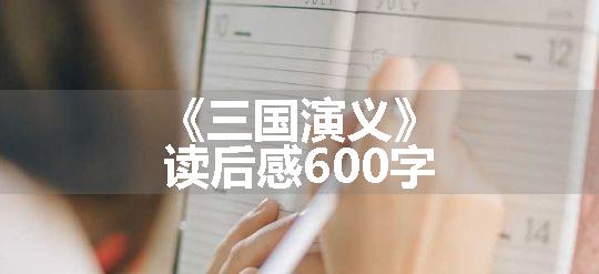 《三国演义》读后感600字