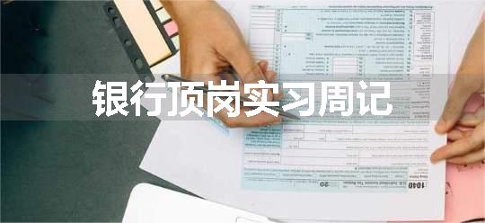 银行顶岗实习周记