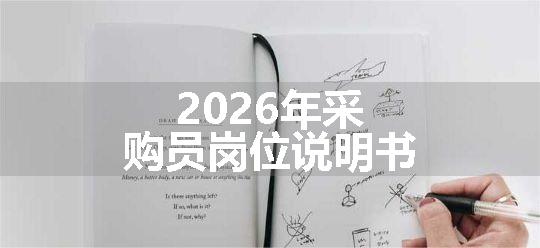 2026年采购员岗位说明书