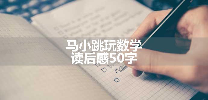 马小跳玩数学读后感50字