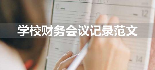 学校财务会议记录范文